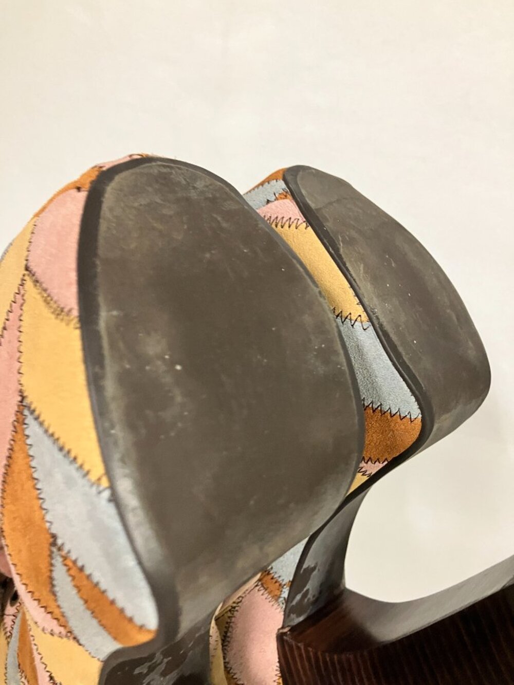 *RARE* Jeffrey Campbell PICKFORD Platform Patchwork Boots! Size 8.5, best for 8! - Picture 12 of 16